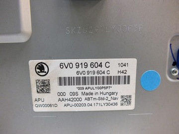 SKODA FABIA III 3 РАДИОНАВИГАЦИОННЫЙ ДИСПЛЕЙ