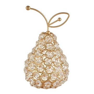 Home Decoration Studded Crystal Golden Pear A