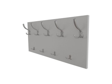 Wieszak poziomy na ścianę garderoba do przedpokoju 80x35 haki metalowe