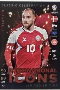 EURO 2024 TOPPS MATCH ATTAX LIMITED INTERNATIONAL ICONS II LE 2 ERIKSEN