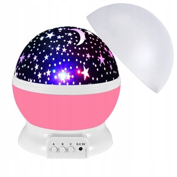 LAMPKA NOCNA RZUTNIK PROJEKTOR GWIAZD NIEBA 2w1 XL