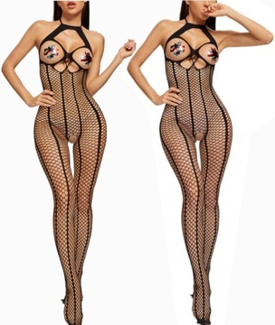 BODY KORONKA BODYSTOCKING DLA PAŃ OTWARTY KROK