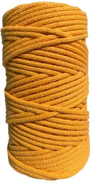 Sznurek bawełniany z rdzeniem 100mm 5mm ZŁOCISTY