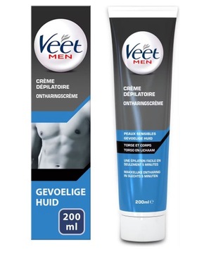 Krem do Depilacji Golenia Usuwania Włosów Veet MEN 200 ml 200ml Mężczyzn