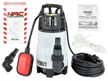 НАСОС ДЛЯ ГРЯЗНОЙ ВОДЫ NAC 750ВТ 14000Л/Ч SPE75D-L