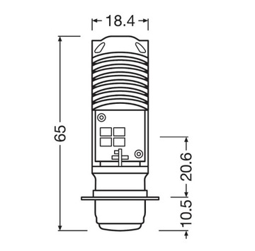 Светодиодная лампа Osram HLM Easy HS1 6000K для мотоцикла