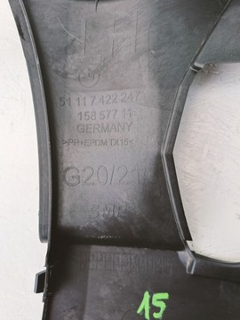 BMW 3 G20 G21 DRŽÁKY VÝZTUHA NÁRAZNÍKU LEVÝ PŘEDNÍ 51117422247