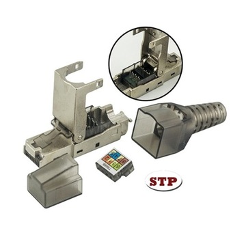 Samozaciskowy Wtyk RJ45 Cat.6A STP Beznarzędziowy