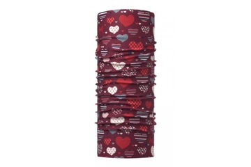 BUFF ORIGINAL CHUSTA DZIECIĘCA HEARTY MAROON SPF50