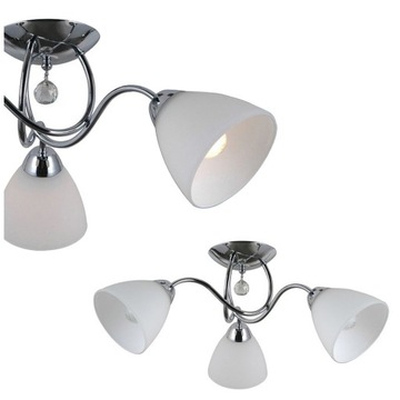 Stylizowana trzypunktowa lampa sufitowa Lugano