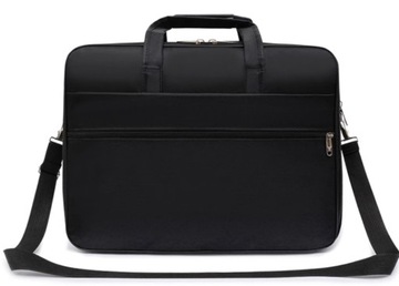 БОЛЬШАЯ МУЖСКАЯ БИЗНЕС-СУМКА ЖЕНСКАЯ СУМКА НА НОУТБУК ЧЕРНАЯ ПРОЧНЫЙ РЕМЕНЬ