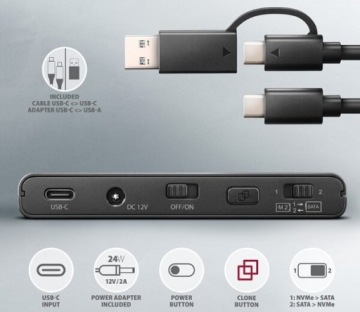 Внешний алюминиевый корпус EE25-GTR USB3.2-''