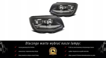 ФАРЫ ДЛЯ VW T6 2015 - ЧЕРНЫЕ СВЕТОДИОДНЫЕ TRU DRL