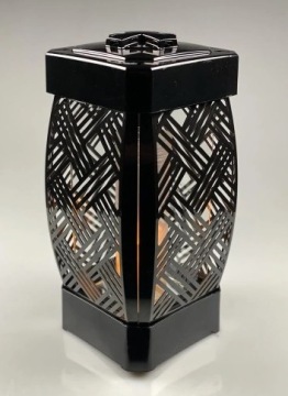 ГЛАМУРНЫЙ ЧЕРНЫЙ ФОНАРЬ ИЗ РОТАНГА