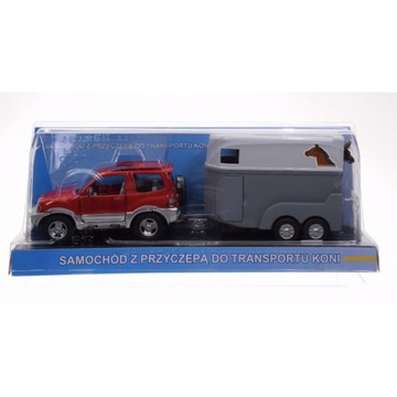 JEEP Z PRZYCZEPĄ DO TRANSPORTU KONIA KONIE MITSUBI