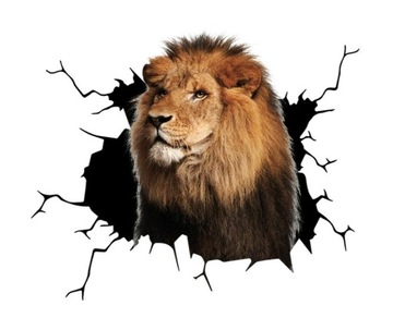 NAKLEJKA NA AUTO SAMOCHÓD WLEPKA 3D LEW LION