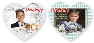 Благодарность гостям Первое Причастие Крещение День Рождения Годик МАГНИТ + КОНВЕРТ