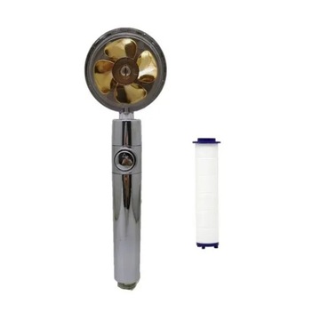 New Propeller Driven Shower Head Cotton Filter Turbocharged High Pressure