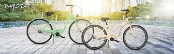 Citybike 28-дюймовый женский городской велосипед, Белый + BASKET
