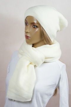 KOMPLET CZAPKA bez pompona + SZALIK # 64