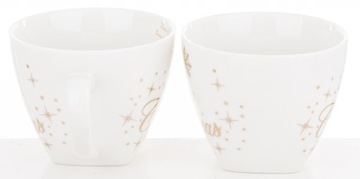 Набор рождественских чашек со снежинками