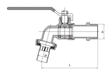 ШАРОВОЙ КРАН ДРЕНАЖНЫЙ КРАН 1/2