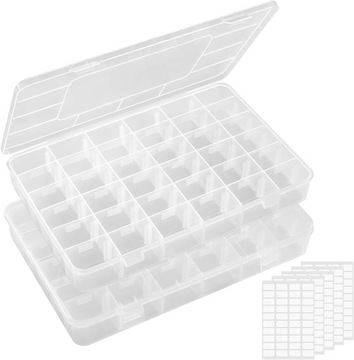 2x PLASTIKOWY POJEMNIK ORGANIZER 36 KRATEK