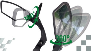 ВЕЛОСИПЕДНОЕ ЗЕРКАЛО ДЛЯ СКУТЕРА, ЗАДНЕЕ, НА ЛЕВОМ РУЛЕ, РЕГУЛИРУЕМОЕ