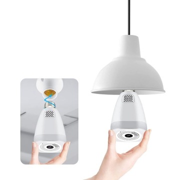 ЛАМПОЧКА КАМЕРЫ E27 IP WIFI FULL HD 3MPX LED 360°