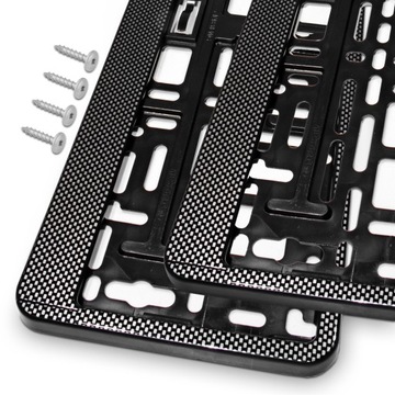 RAMKI POD TABLICE REJESTRACYJNA CARBON ZEST 2 SZT