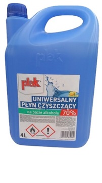 PLAK UNIWERSALNY PŁYN CZYSZCZĄCY NA BAZIE ALKOHOLU 70% 4L
