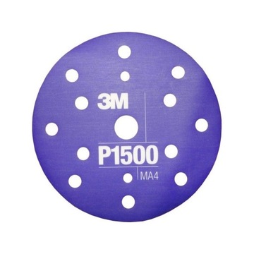3M Elastyczne krążki ścierne 34423 150mm 15 otw. P1500 opakowanie 25 szt