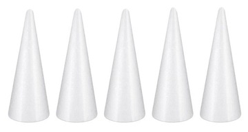 Stożki Styropianowe Do Dekoracji 20cm Zestaw 5szt Stożek Choinka Styropian