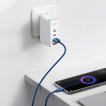Кабель Baseus Crystal Shine USB — USB-C, 100 Вт, 1,2 м (синий)