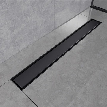 SANITLINE Odpływ liniowy CZARNE SZKŁO / MAT 100cm