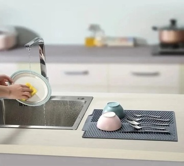 MATA DO SUSZENIA NACZYŃ OCIEKACZ PODKŁADKA BAROWA PODSTAWKA ŻAROODPORNA