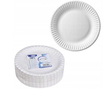 Тарелки бумажные 18см белые одноразовые ДЕНЬ РОЖДЕНИЯ ПРАЗДНИК ГРИЛЬ