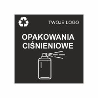 NAKLEJKA SEGREGACJA ODPADÓW, OPAK. CIŚNIENIOWE