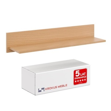 PÓŁKA NA ŚCIANĘ WISZĄCA DO SALONU PROSTA BUK