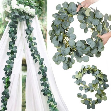ЛИСТ ГИРЛЯНД Украшение Причастие Крещение Эвкалипт Лиана Плющ 200см