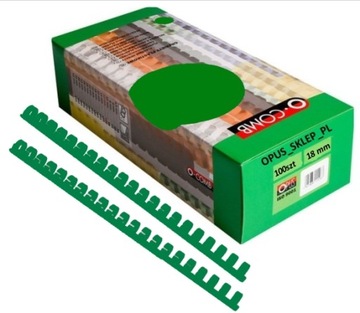 Гребни для переплета 18мм / 100 шт Opus Green