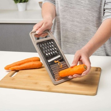 Плоская стальная кухонная терка для овощей, фруктов, сыра, 3 вида лезвий