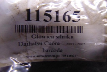 DAIHATSU CUORE 1.0 HLAVA MOTORU