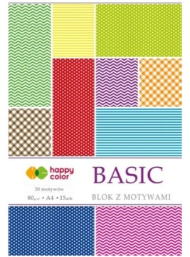Happy Color blok kreatywny z motywami Basic A4