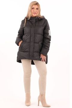 ЖЕНСКАЯ АСИММЕТРИЧНАЯ КОМФОРТНАЯ ЖЕНСКАЯ КУРТКА БОЛЬШОГО РАЗМЕРА С КАПЮШОНОМ