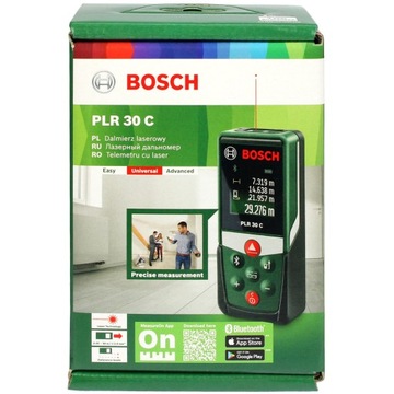 УНИВЕРСАЛЬНЫЙ ЛАЗЕРНЫЙ ДАЛЬНОМЕР PLR 30 C BOSCH дальность 30 метров