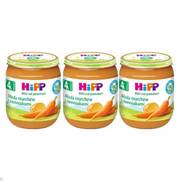HiPP BIO Młoda marchew z ziemniakami 3x125g