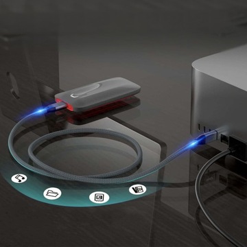 КАБЕЛЬ QC PD TYPE-C – TYPE-C 240 Вт 3,1 48 В 5 А 1 м БЫСТРАЯ ЗАРЯДКА