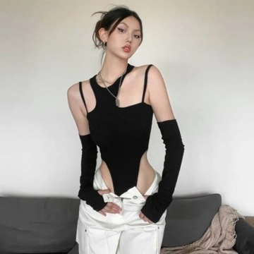 Street Fashion Sexy Sleeve Design Spicy girl Camis