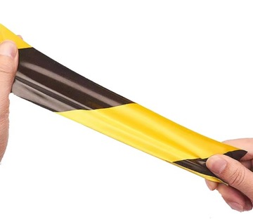 ВНИМАНИЕ ЖЕЛТАЯ ЧЕРНАЯ ЛЕНТА 100 М ПРОЧНАЯ ПЛЕНКА 70 ММ